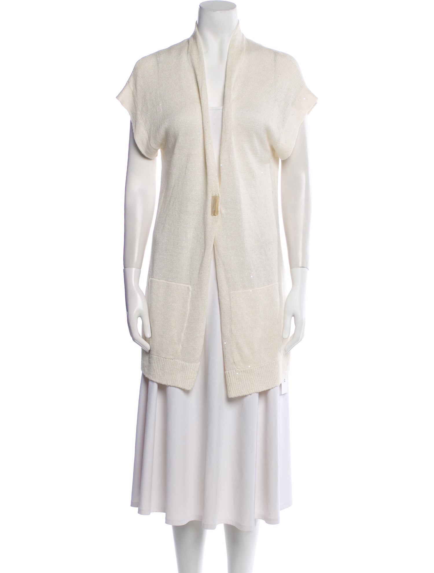 Brunello Cucinelli Linen V-Neck Sweater