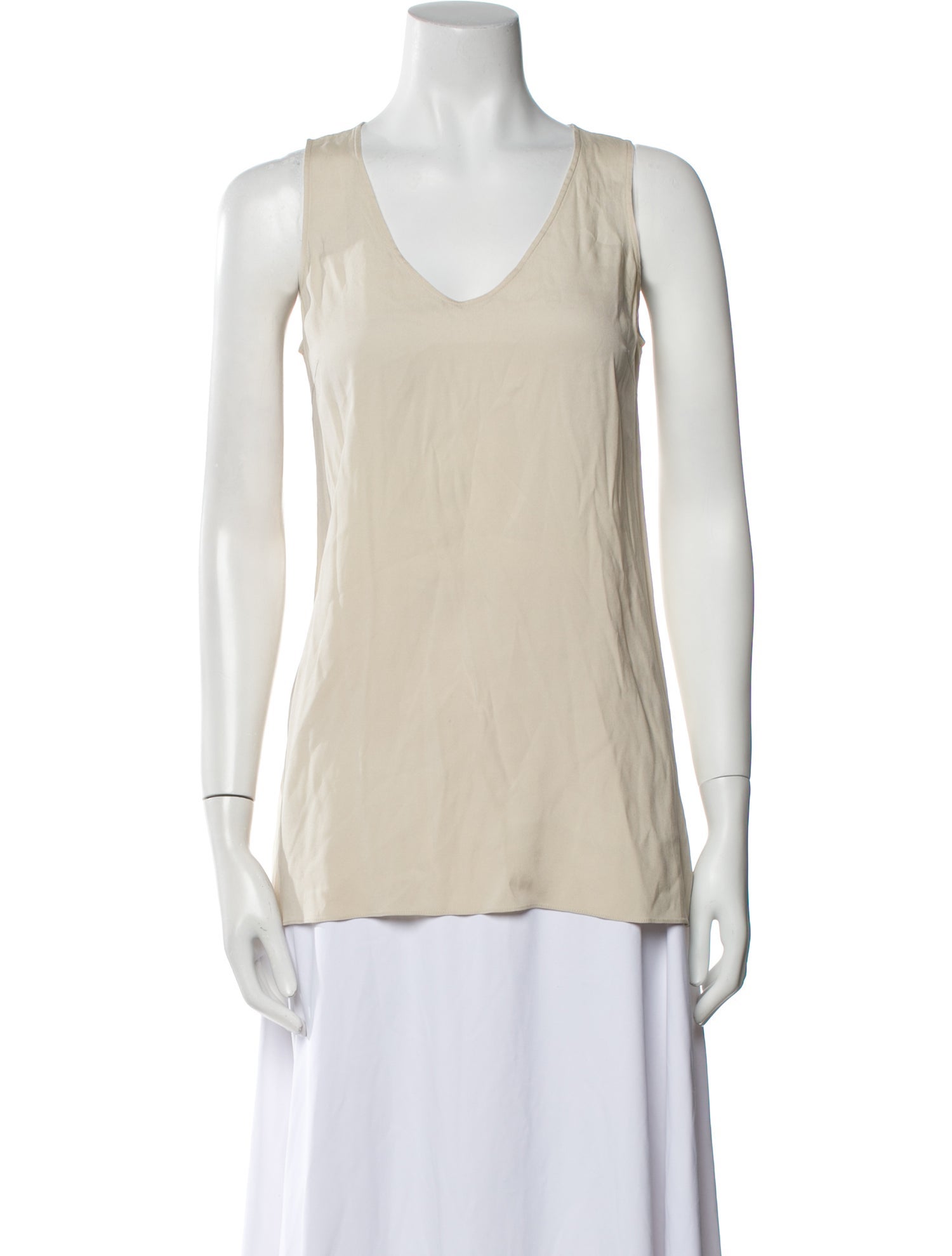Brunello Cucinelli Silk Scoop Neck Top