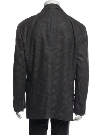 Brunello Cucinelli Wool Plaid Print Two-Piece Blazer