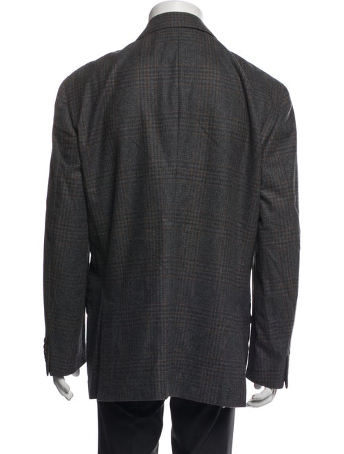 Brunello Cucinelli Wool Plaid Print Two-Piece Blazer