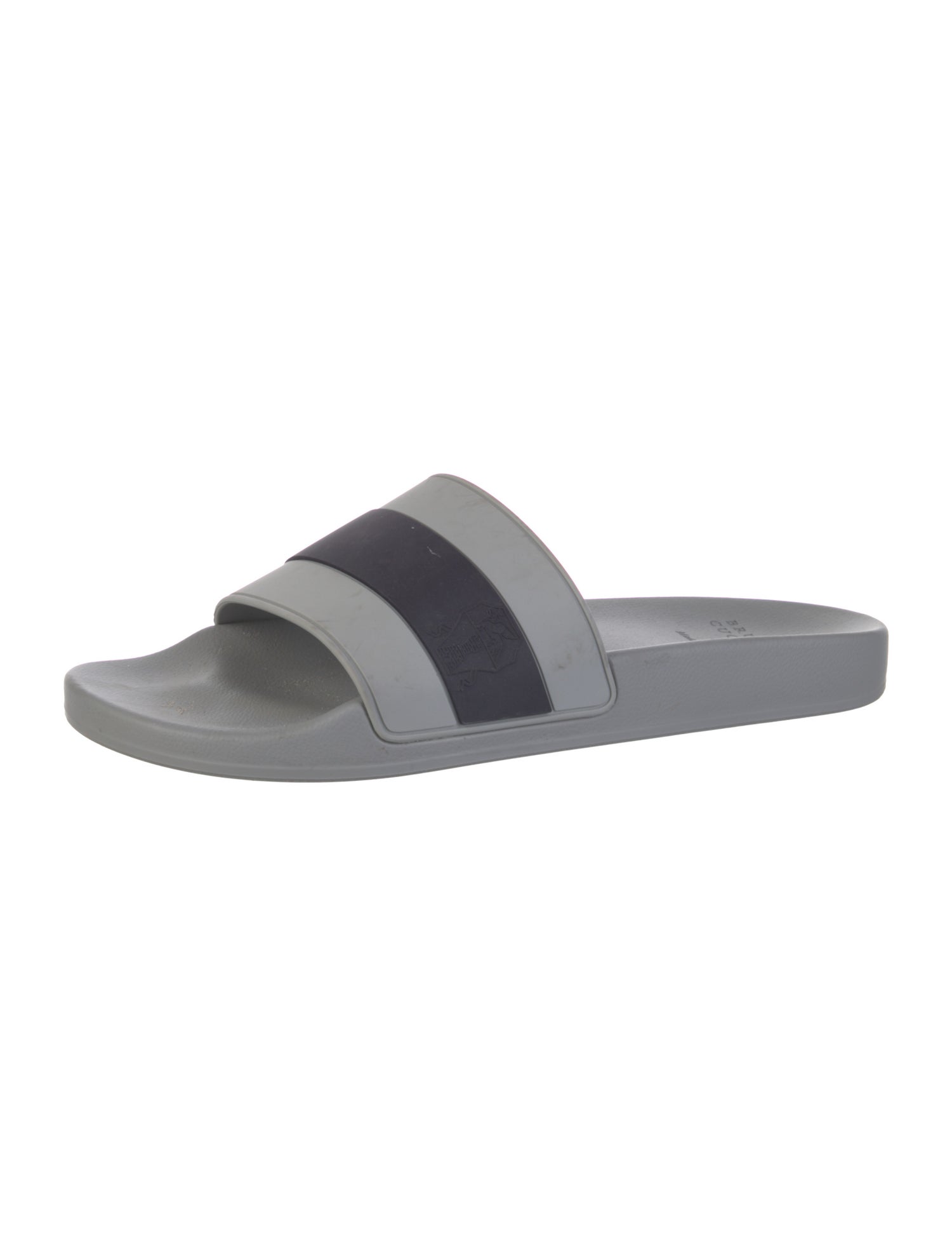 Brunello Cucinelli Rubber Colorblock Pattern Slides