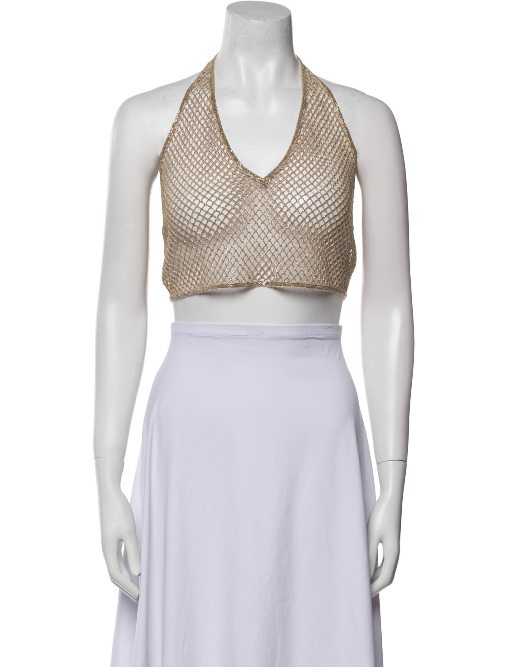 Brunello Cucinelli Cashmere Halterneck Crop Top
