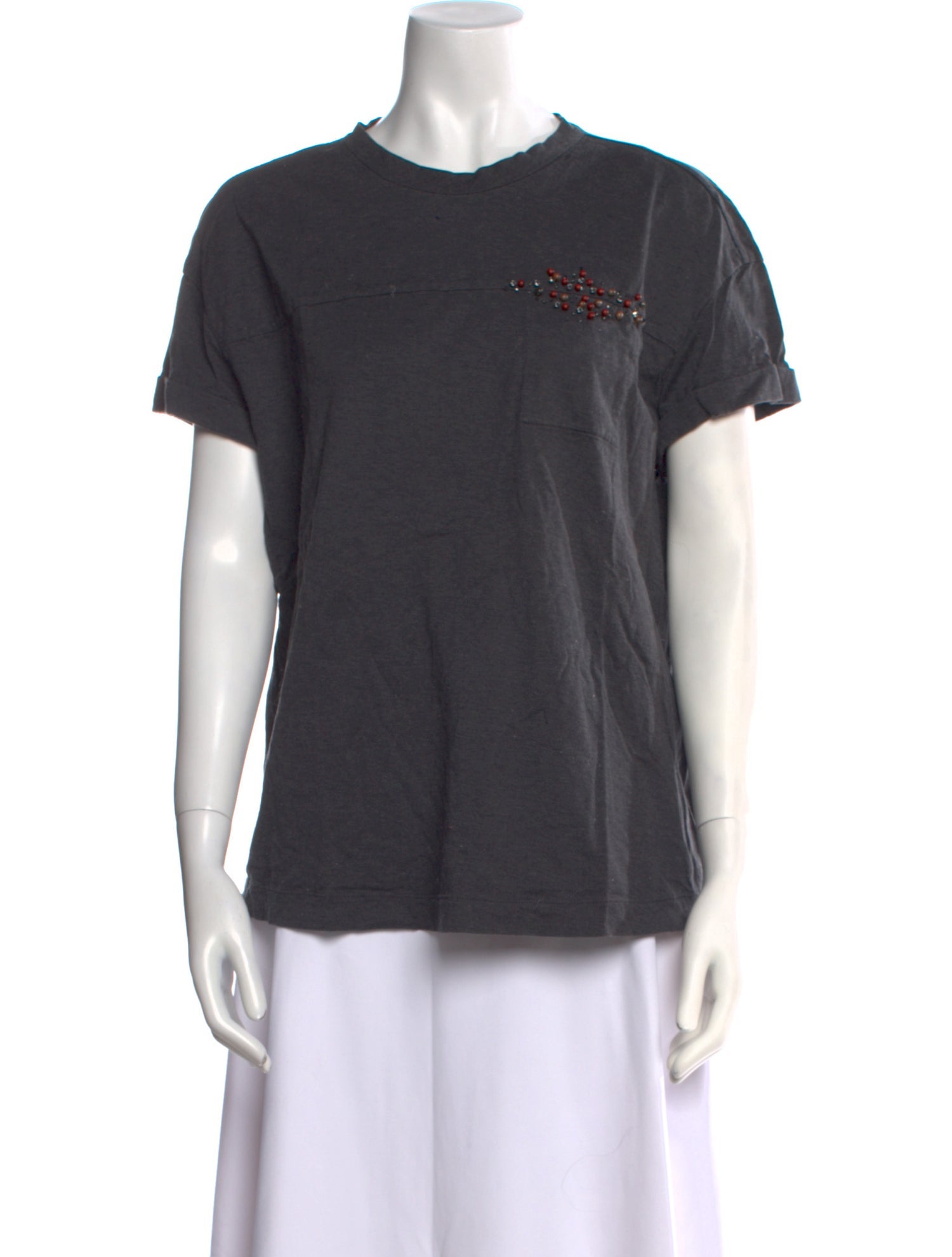 Brunello Cucinelli Graphic Print Crew Neck T-Shirt