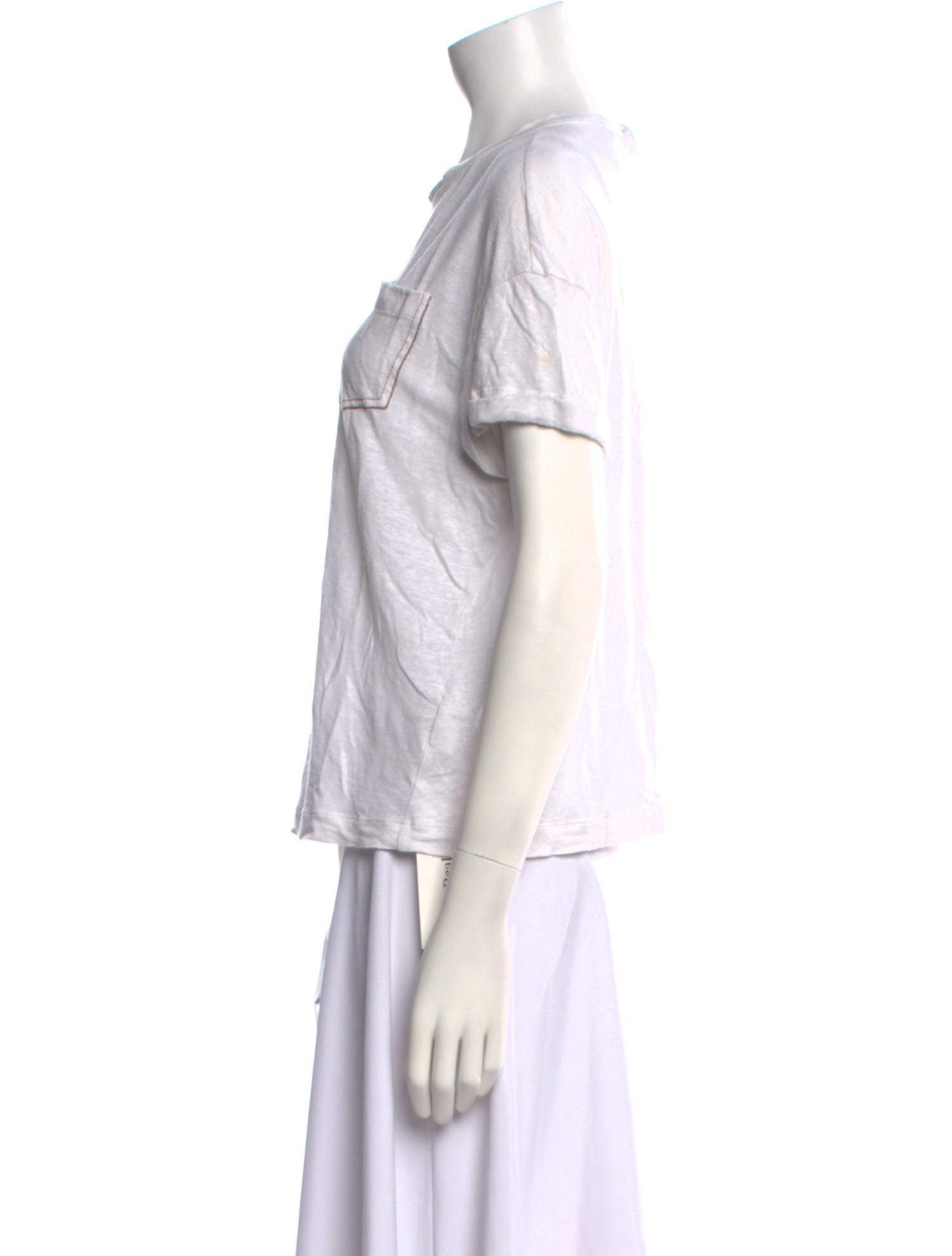 Brunello Cucinelli Linen Crew Neck T-Shirt