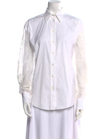 Brunello Cucinelli Long Sleeve Button-Up Top