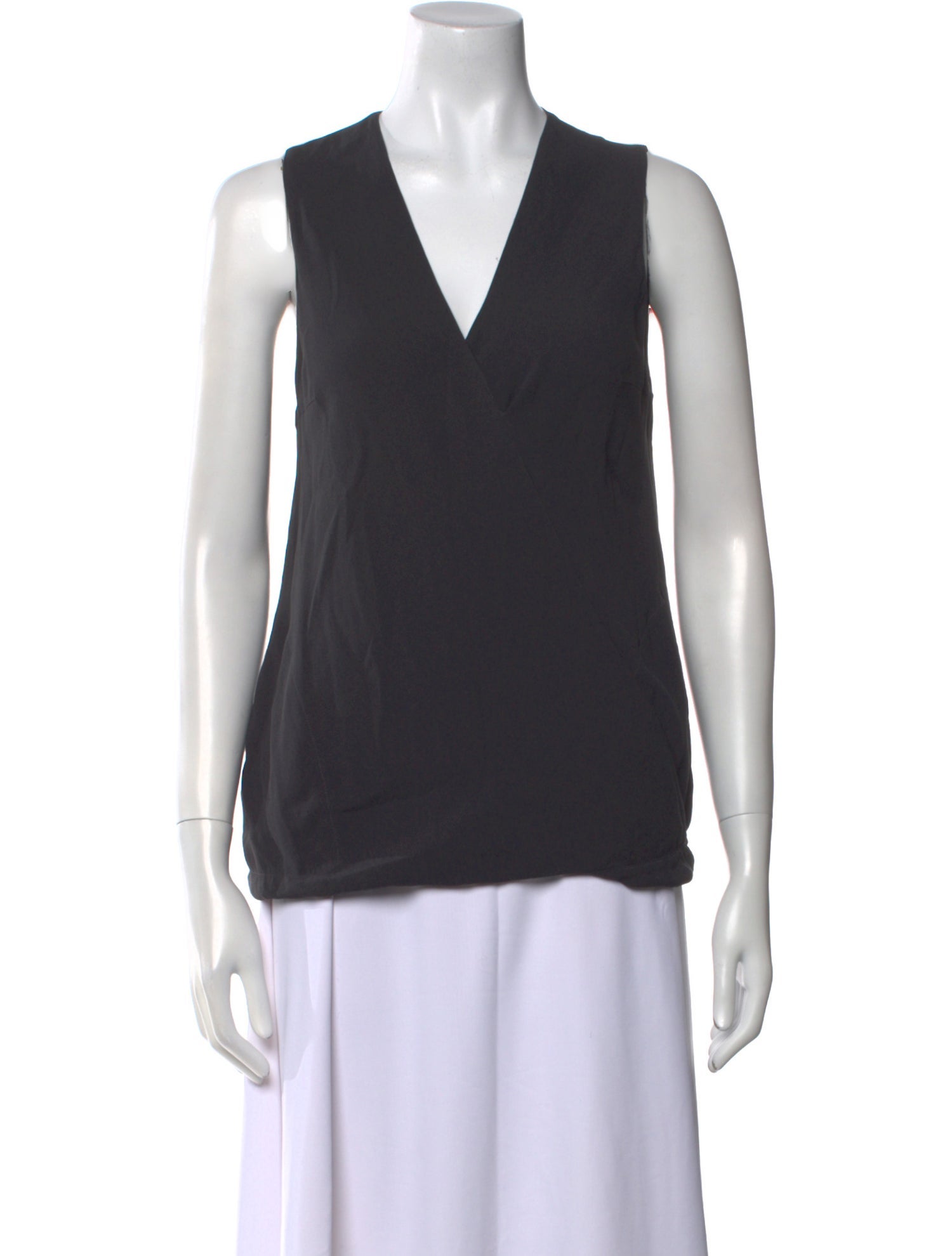 Brunello Cucinelli Silk V-Neck Top