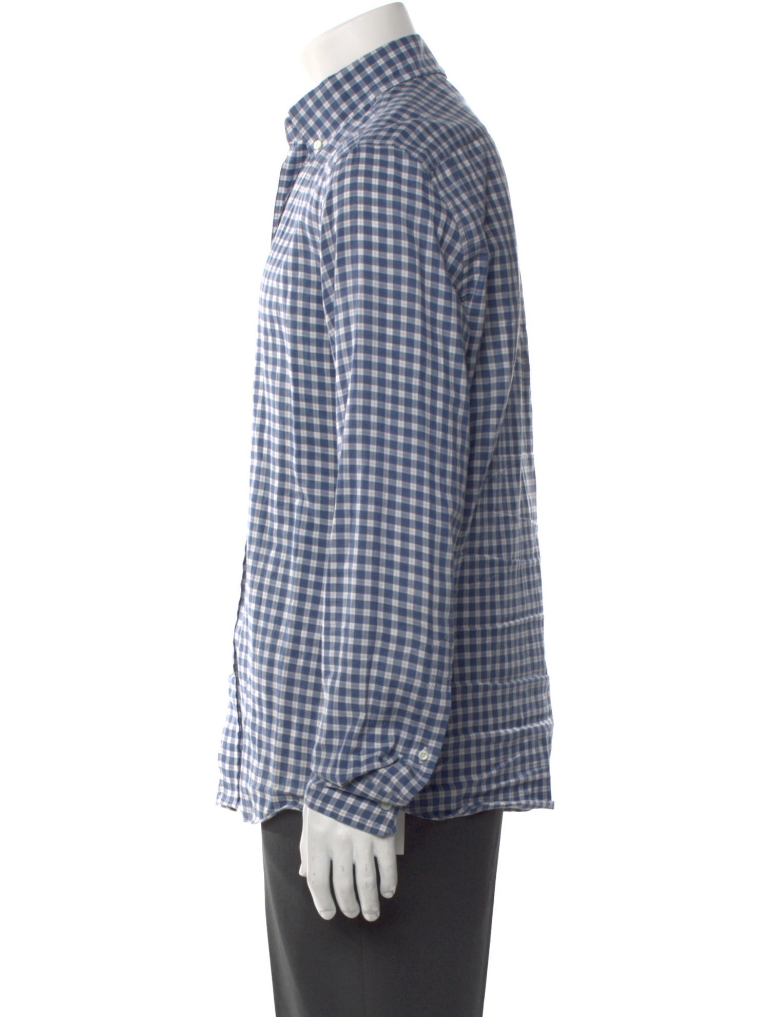 Brunello Cucinelli Plaid Print Long Sleeve Shirt