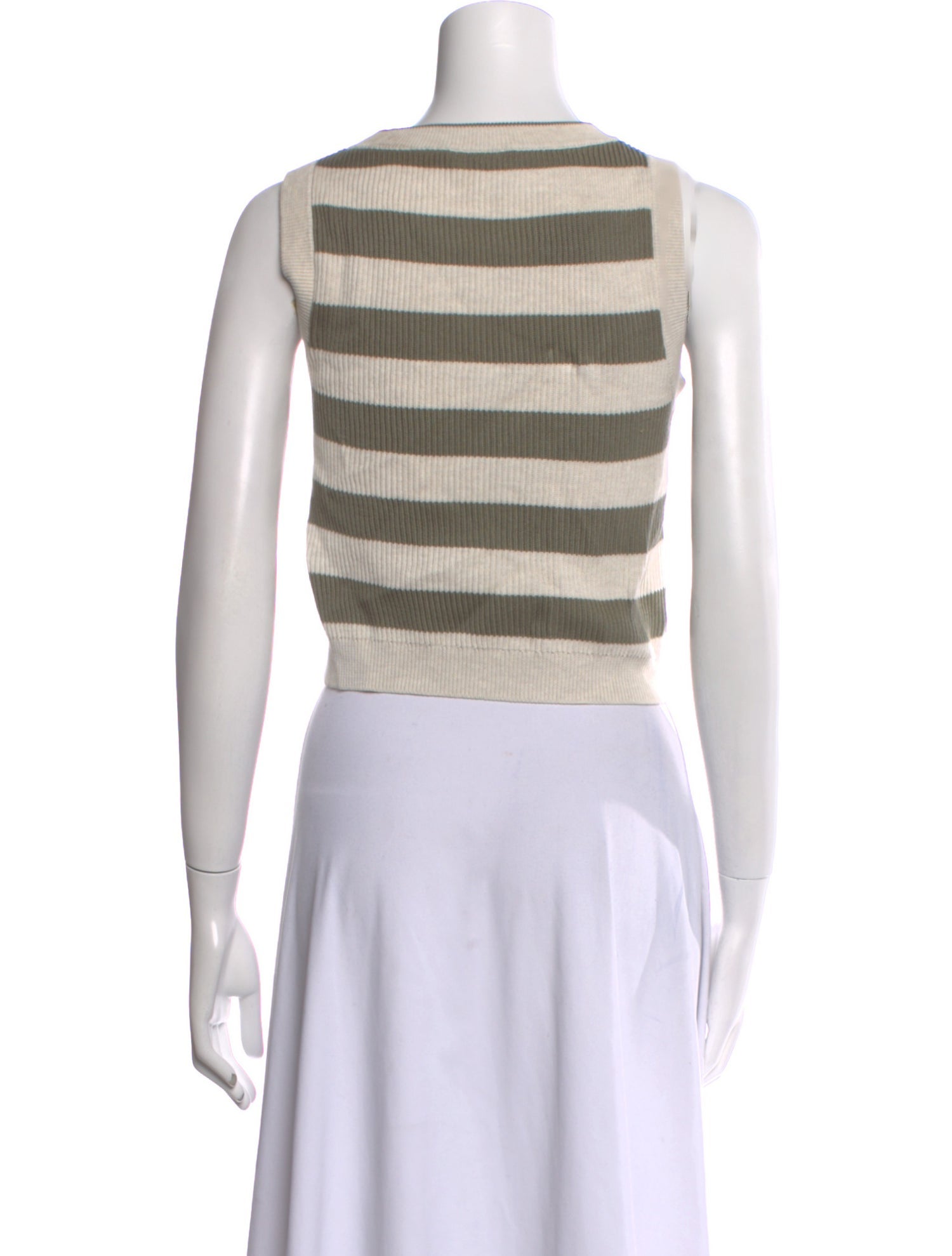 Brunello Cucinelli Cashmere Striped Crop Top