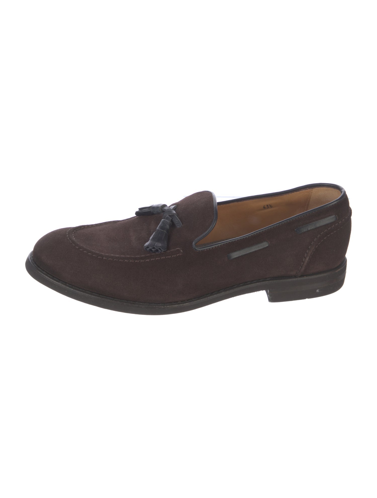 Brunello Cucinelli Suede Tassel Accents Loafers