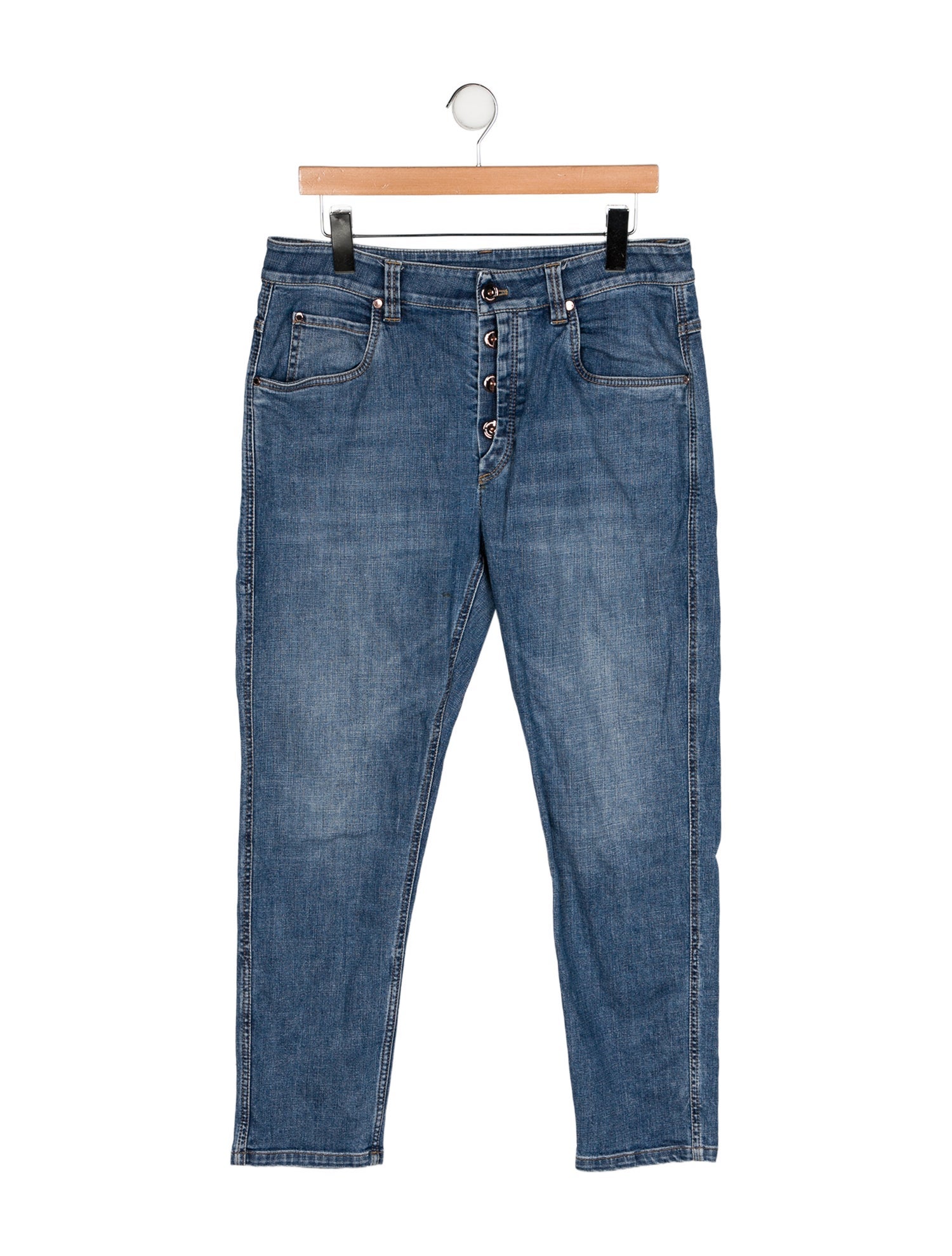 Brunello Cucinelli Mid-Rise Straight Leg Jeans