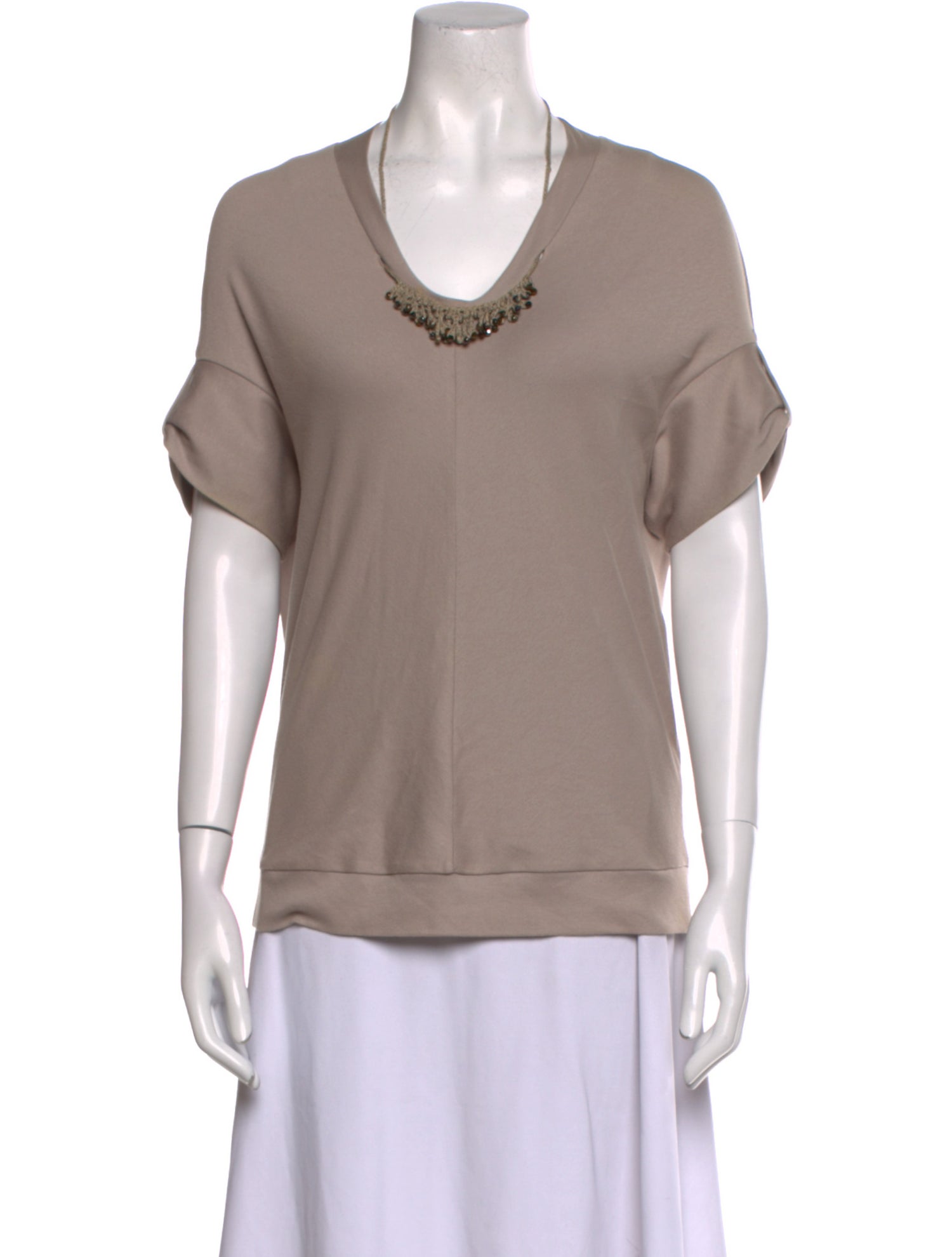 Brunello Cucinelli V-Neck Short Sleeve T-Shirt