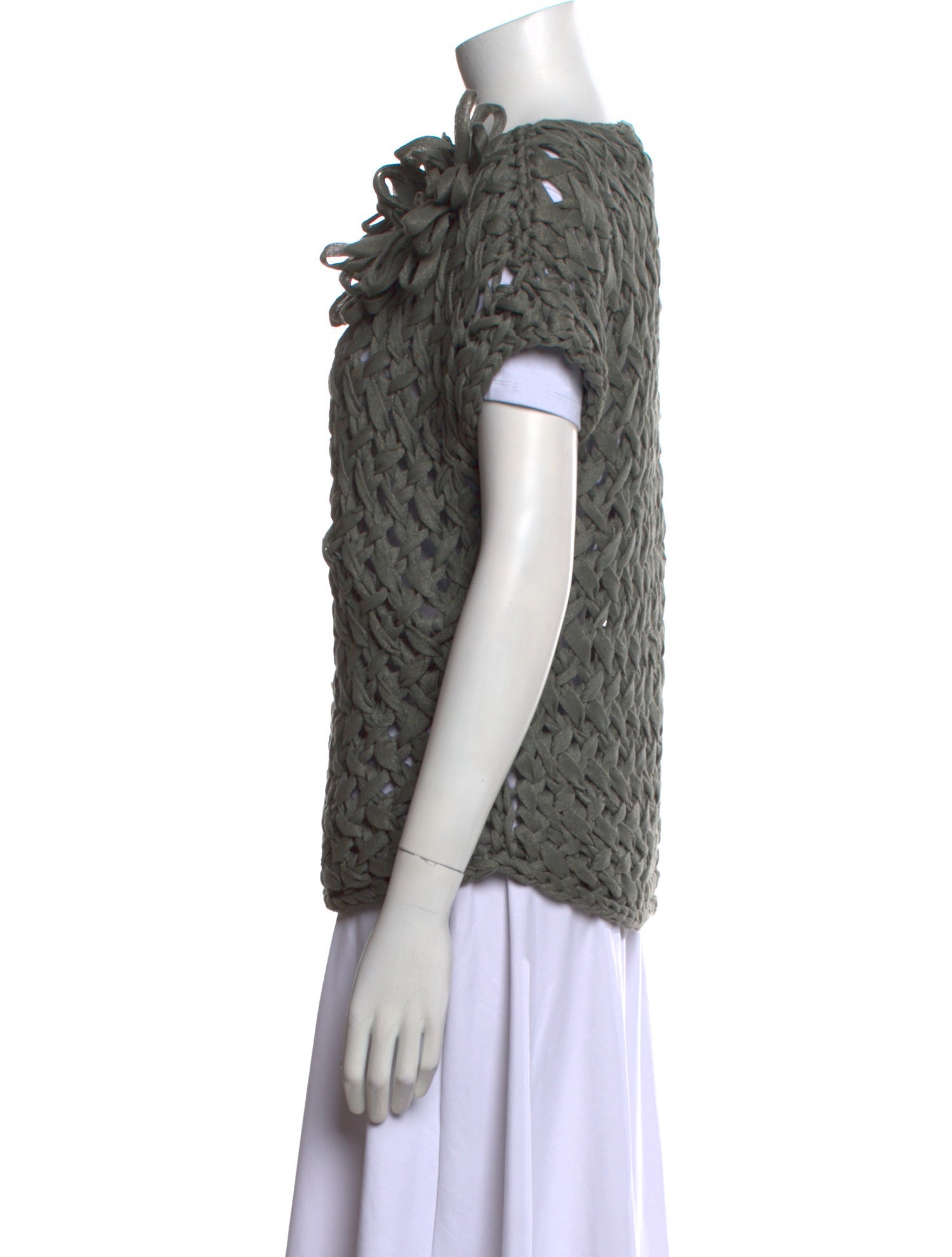 Brunello Cucinelli Cowl Neck Short Sleeve Top