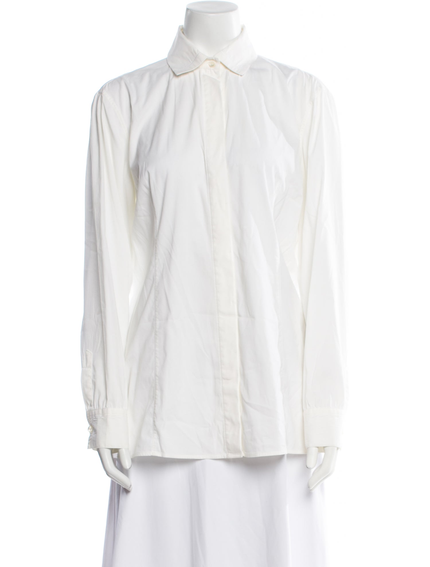 Brunello Cucinelli Long Sleeve Button-Up Top