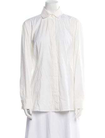 Brunello Cucinelli Long Sleeve Button-Up Top