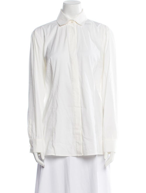 Brunello Cucinelli Long Sleeve Button-Up Top