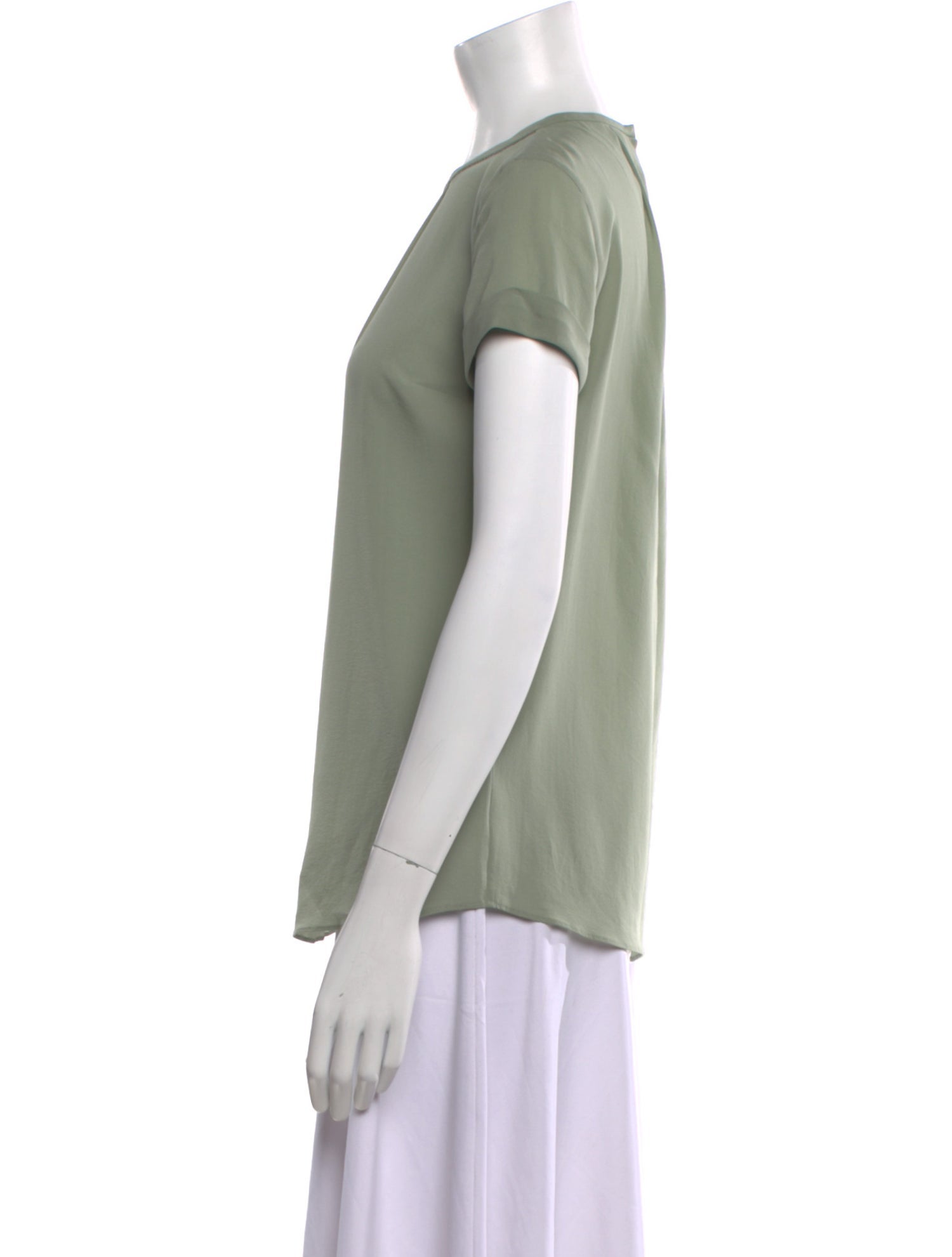 Brunello Cucinelli Silk Crew Neck T-Shirt