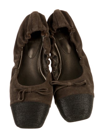Brunello Cucinelli Monili Suede Ballet Flats