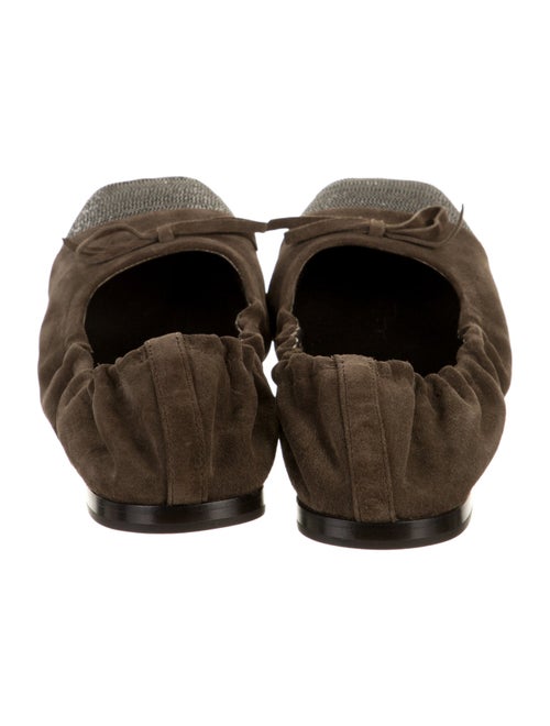 Brunello Cucinelli Monili Suede Ballet Flats