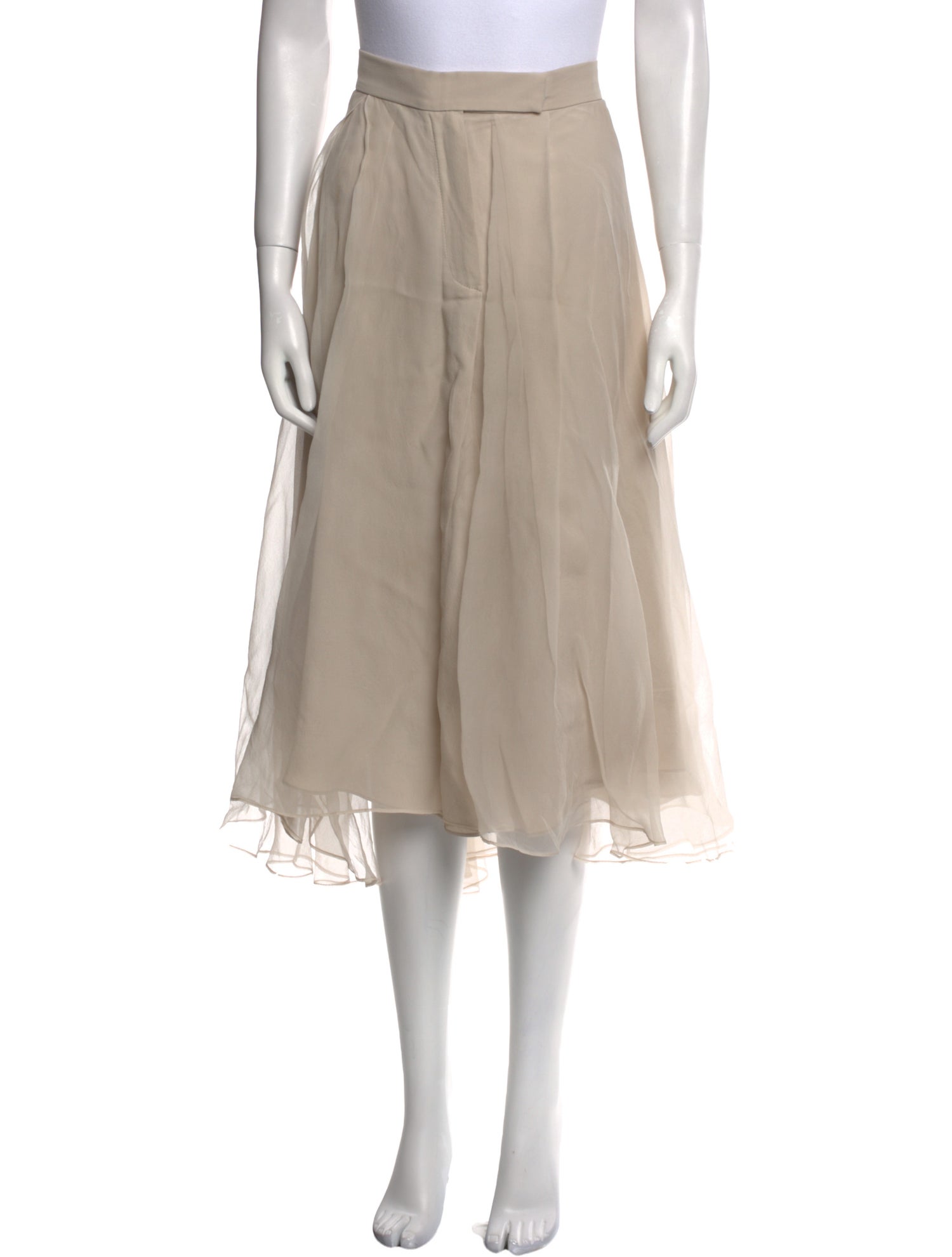 Brunello Cucinelli Silk Midi Length Skirt w/ Tags