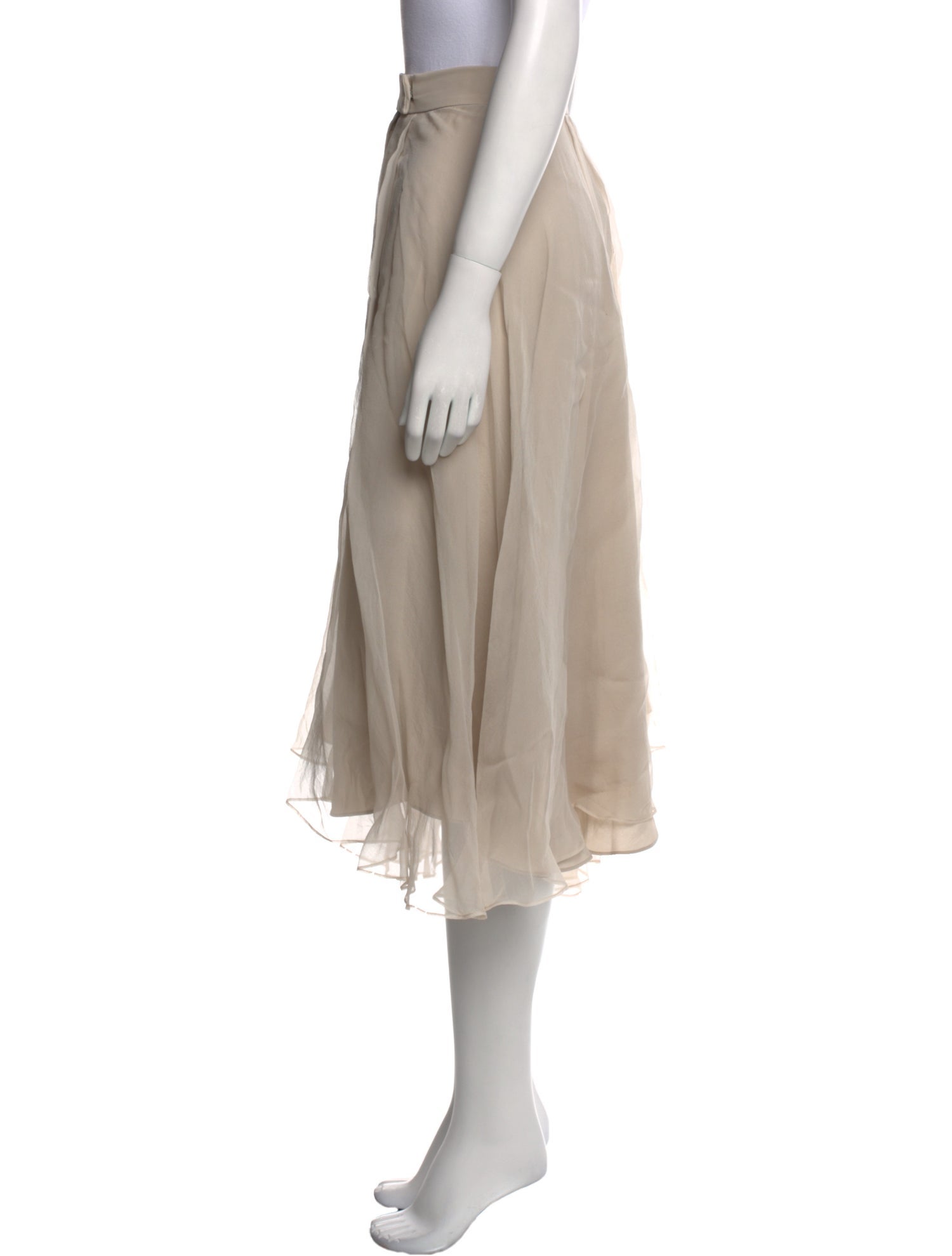 Brunello Cucinelli Silk Midi Length Skirt w/ Tags