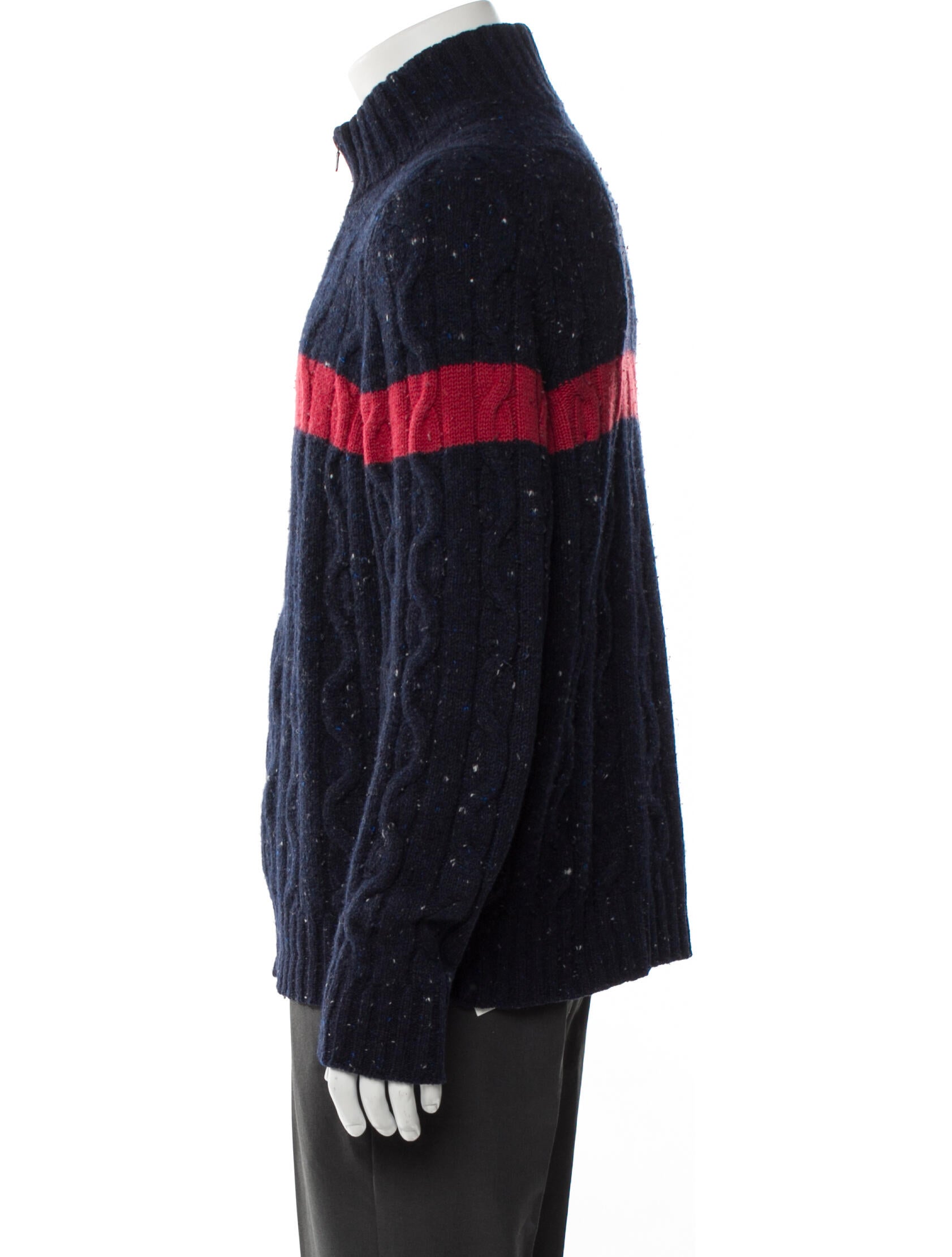 Brunello Cucinelli Virgin Wool Colorblock Pattern Coat