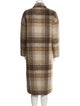 Brunello Cucinelli Alpaca Plaid Print Peacoat
