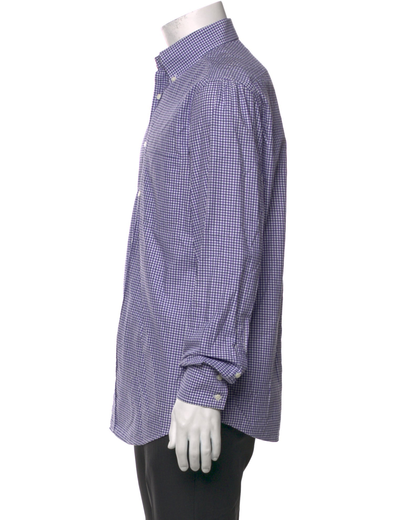 Brunello Cucinelli Plaid Print Long Sleeve Shirt