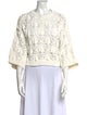 Brunello Cucinelli Lace Pattern Crew Neck Sweater