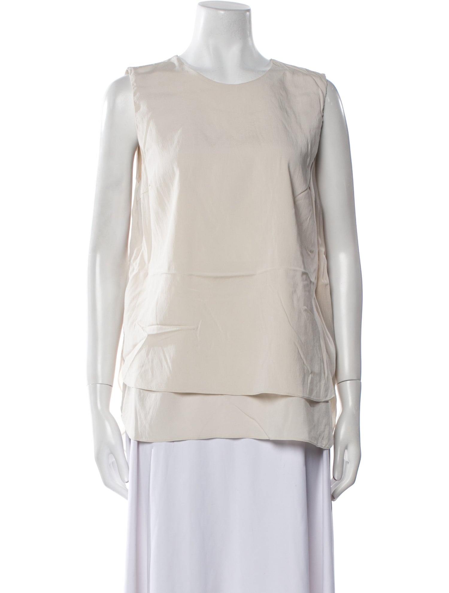 Brunello Cucinelli Silk Crew Neck Top