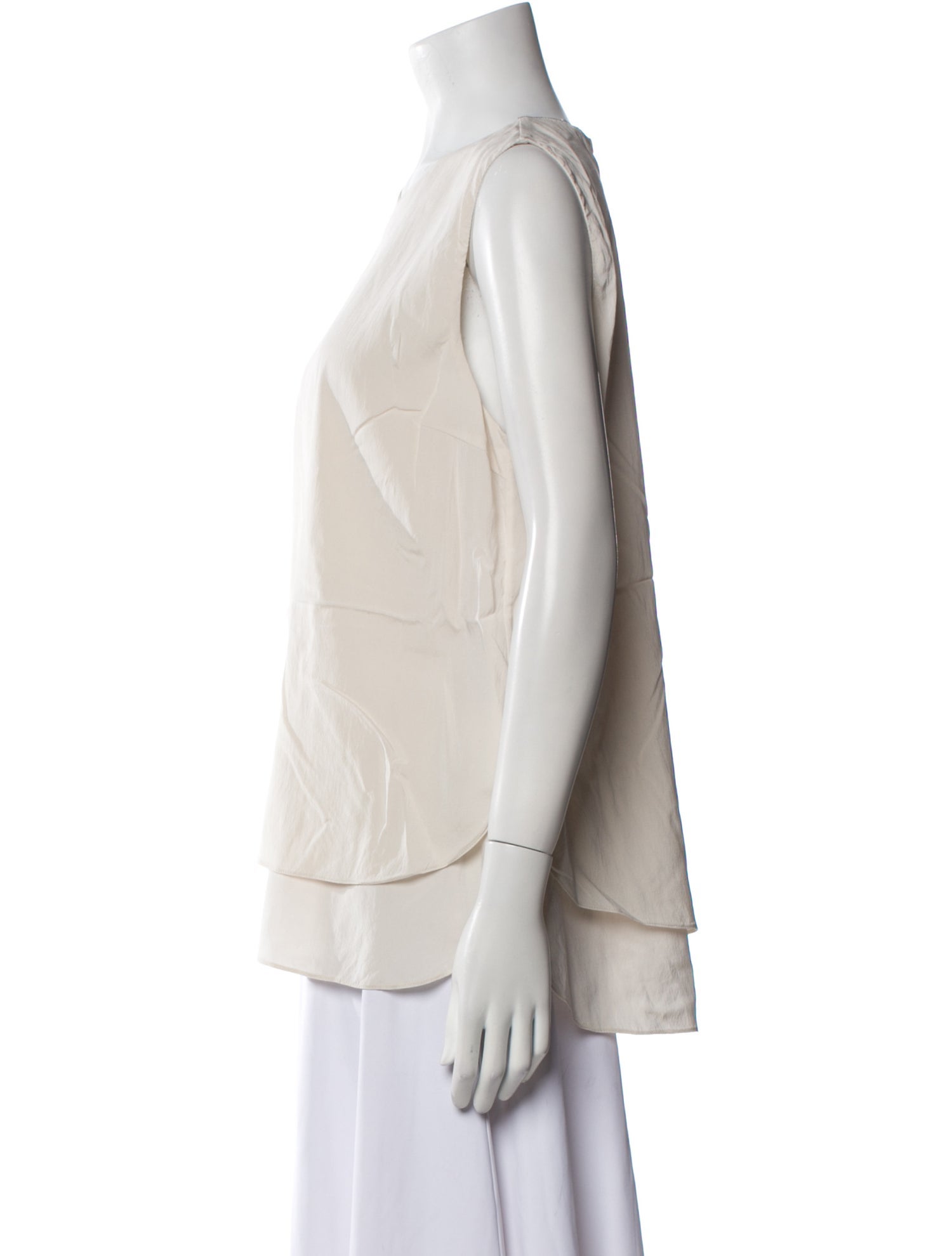 Brunello Cucinelli Silk Crew Neck Top