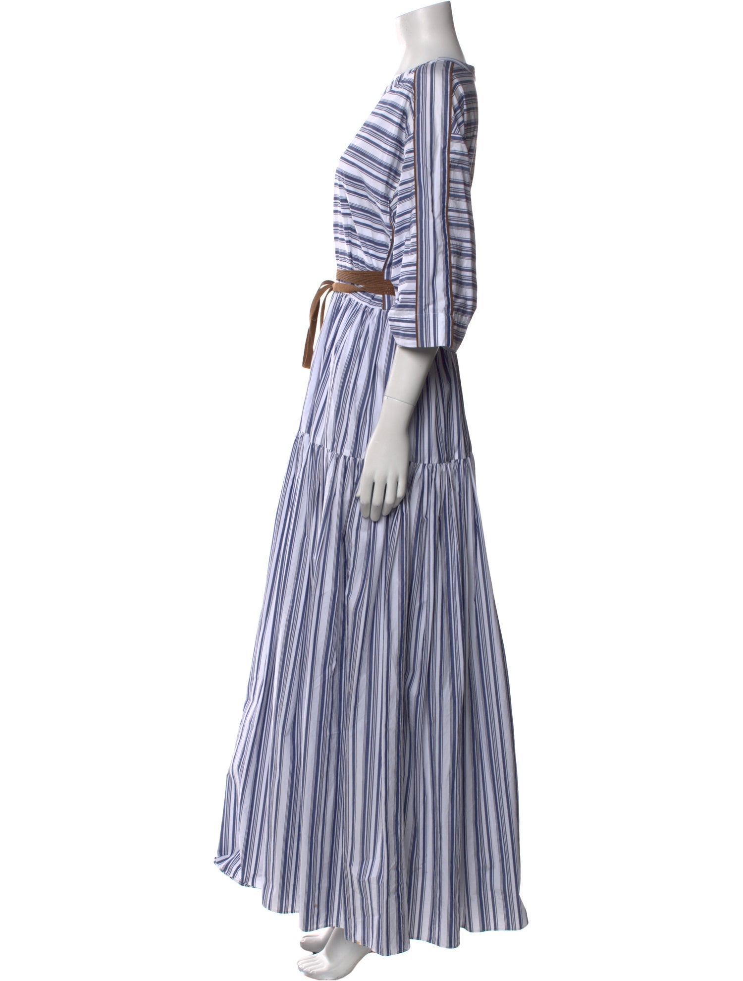 Brunello Cucinelli Striped Long Dress