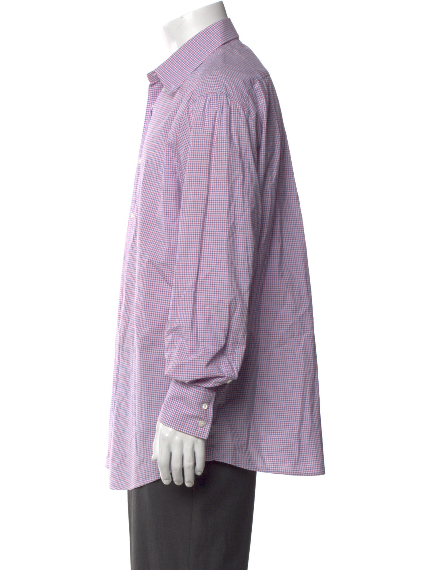 Brunello Cucinelli Plaid Print Long Sleeve Dress Shirt