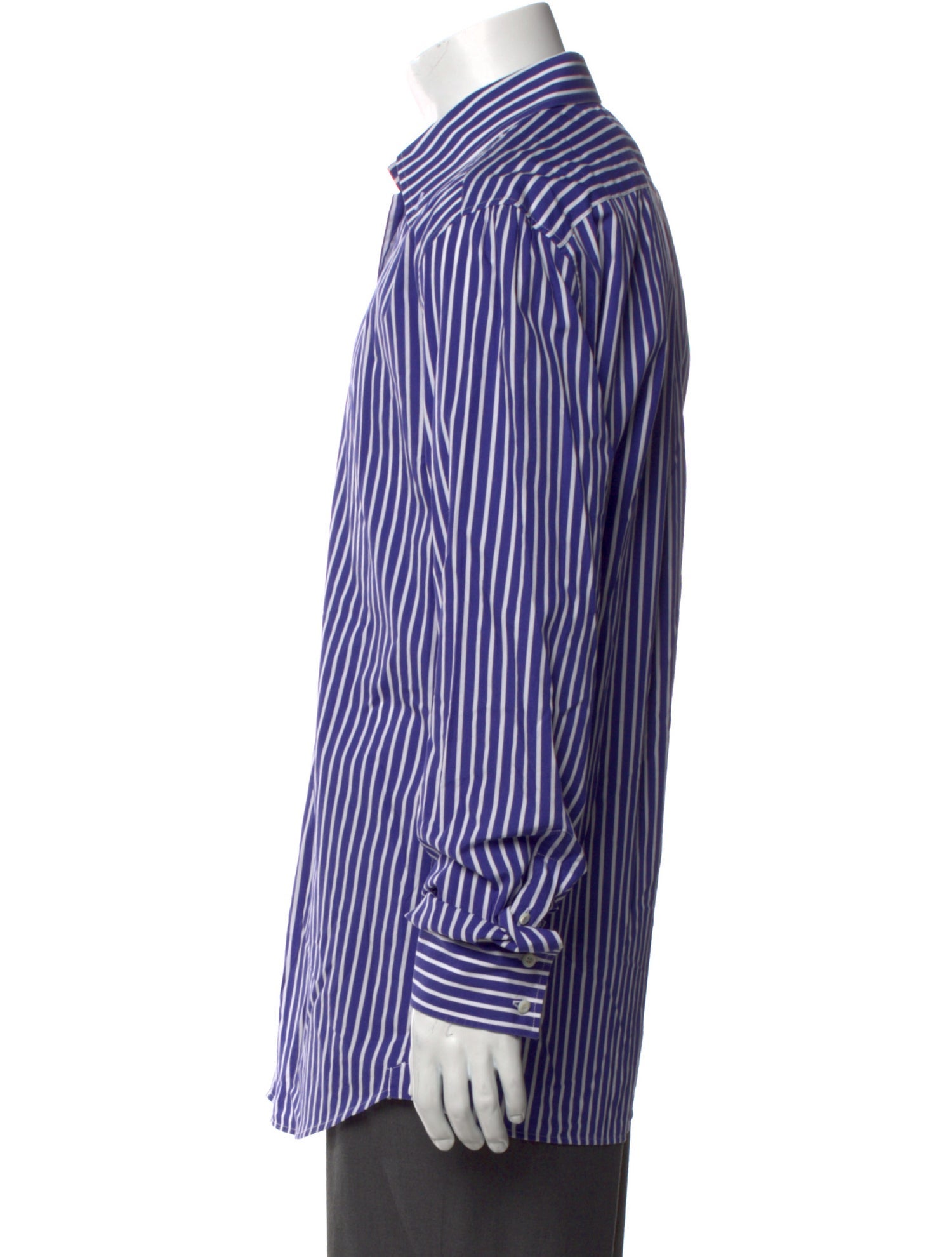 Brunello Cucinelli Striped Long Sleeve Dress Shirt