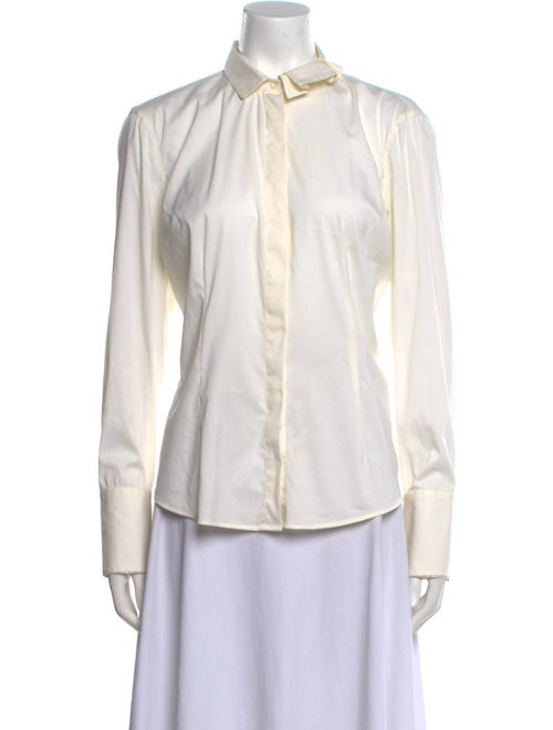 Brunello Cucinelli Long Sleeve Button-Up Top