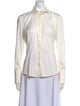 Brunello Cucinelli Long Sleeve Button-Up Top