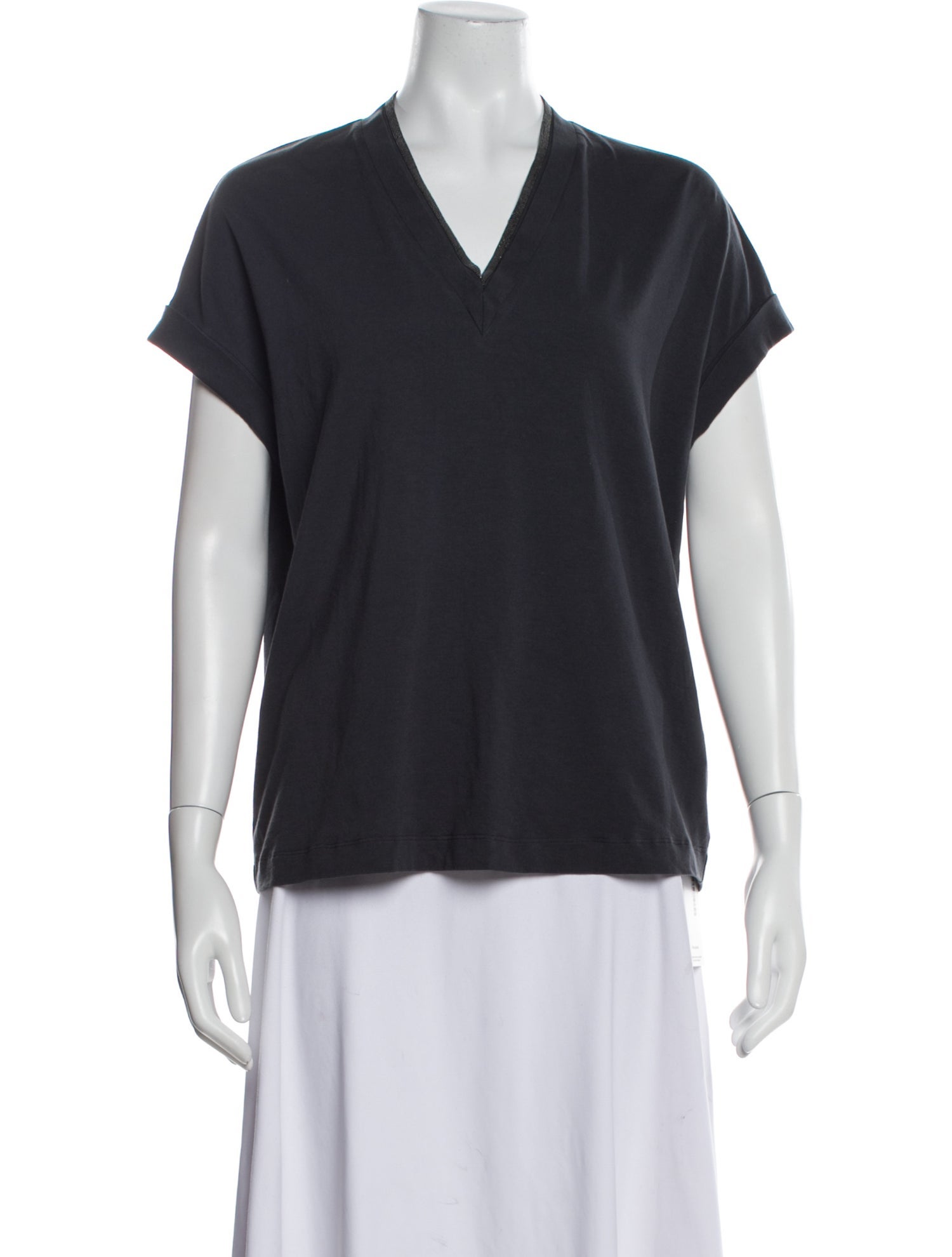 Brunello Cucinelli V-Neck Short Sleeve T-Shirt