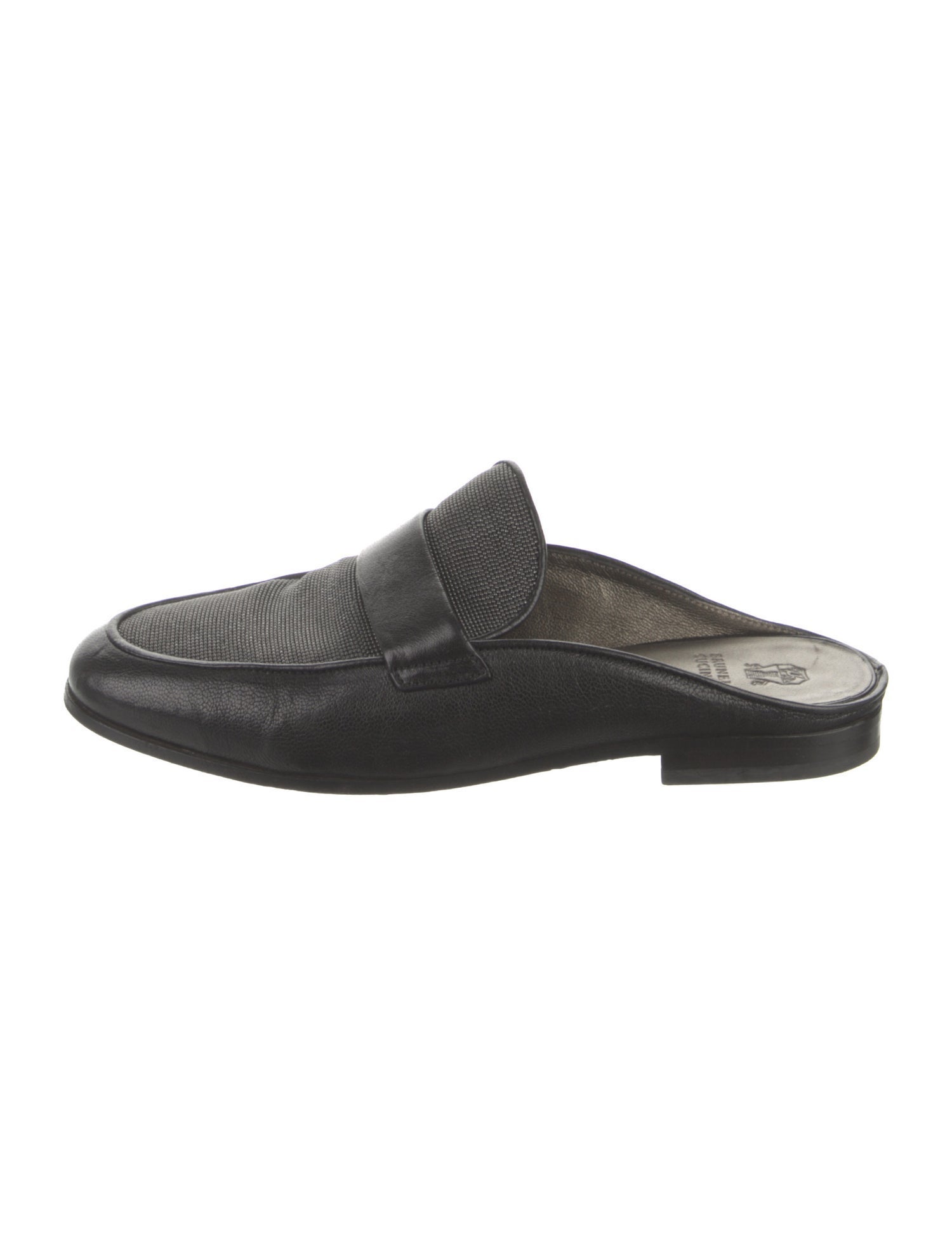 Brunello Cucinelli Monili Leather Mules