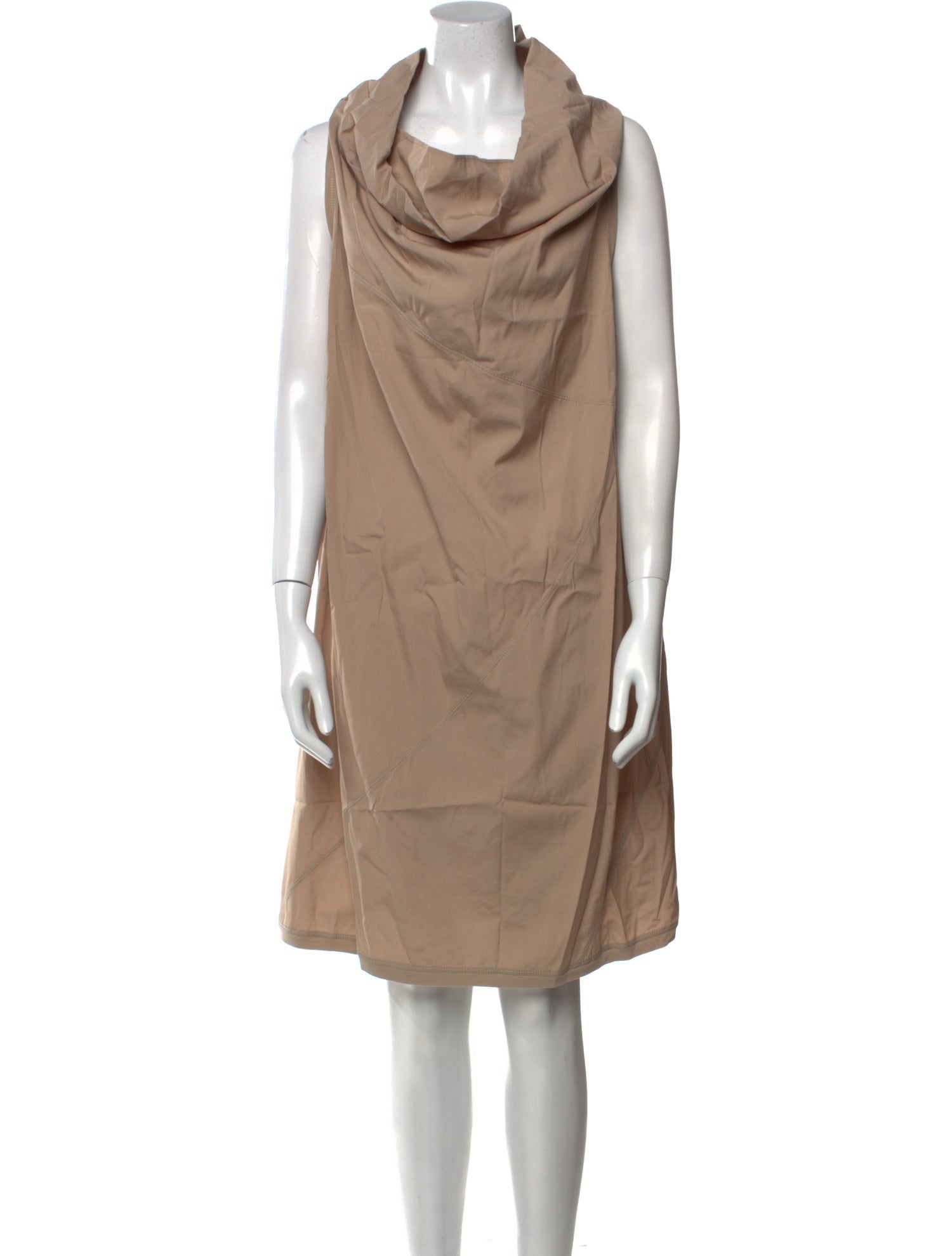 Brunello Cucinelli Cowl Neck Midi Length Dress