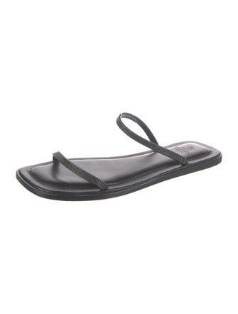 Brunello Cucinelli Monili Leather Slides