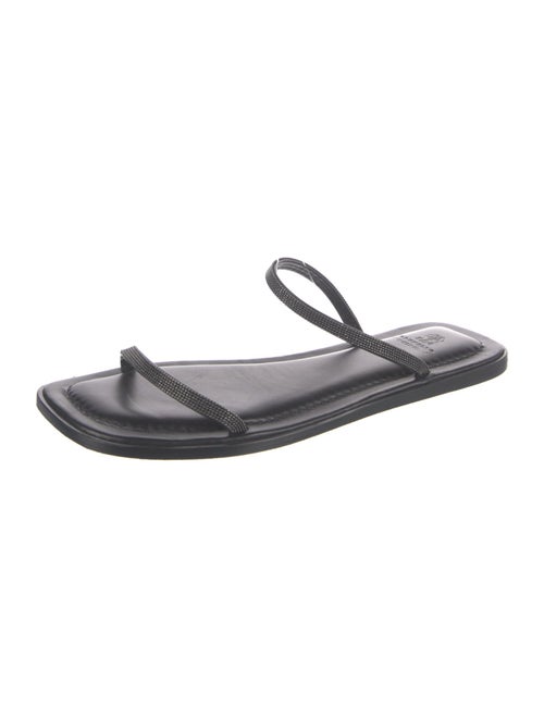 Brunello Cucinelli Monili Leather Slides