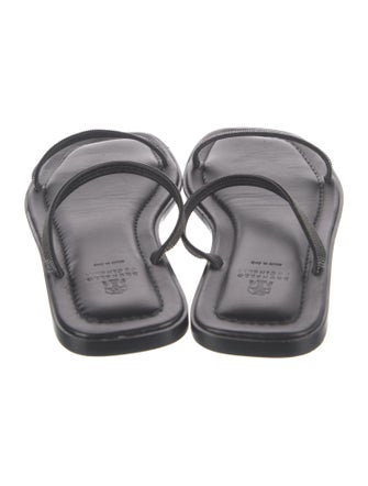 Brunello Cucinelli Monili Leather Slides