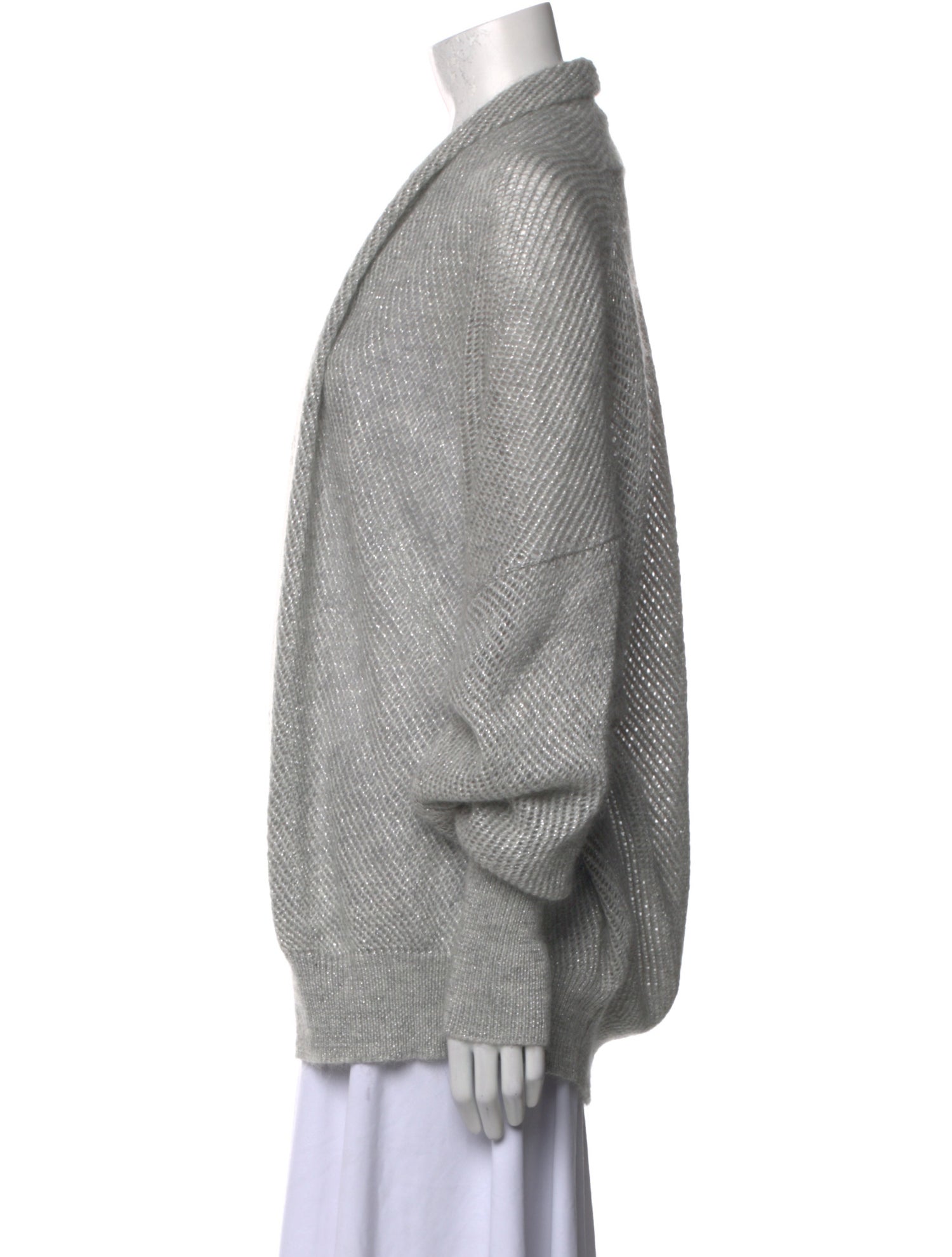 Brunello Cucinelli Mohair Open Front Sweater w/ Tags