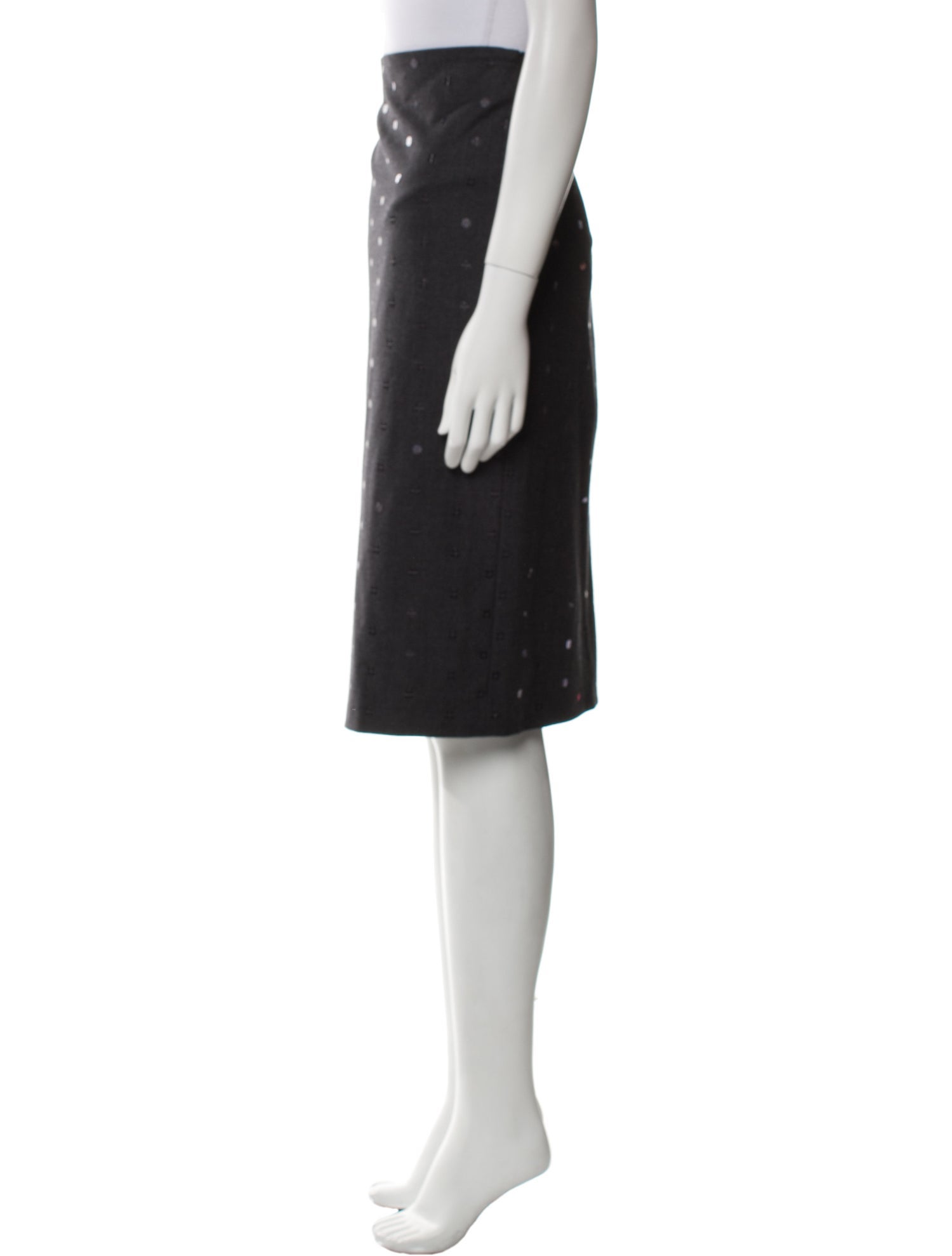 Brunello Cucinelli Virgin Wool Knee-Length Skirt