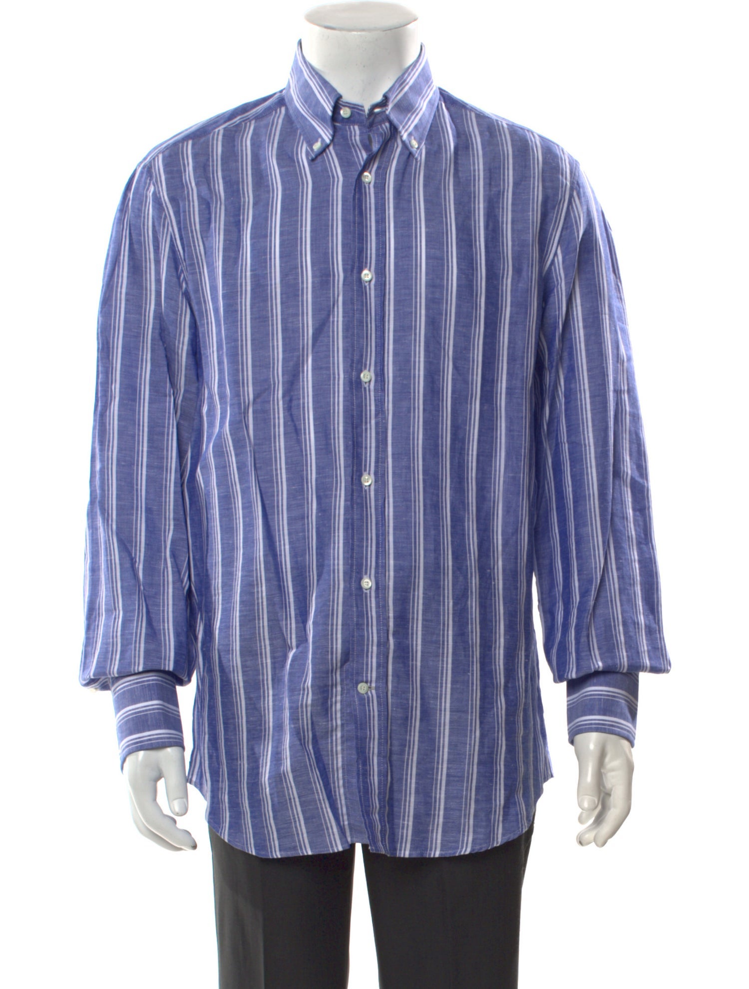 Brunello Cucinelli Striped Long Sleeve Shirt