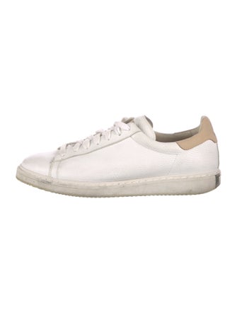 Brunello Cucinelli Leather Beaded Accents Sneakers