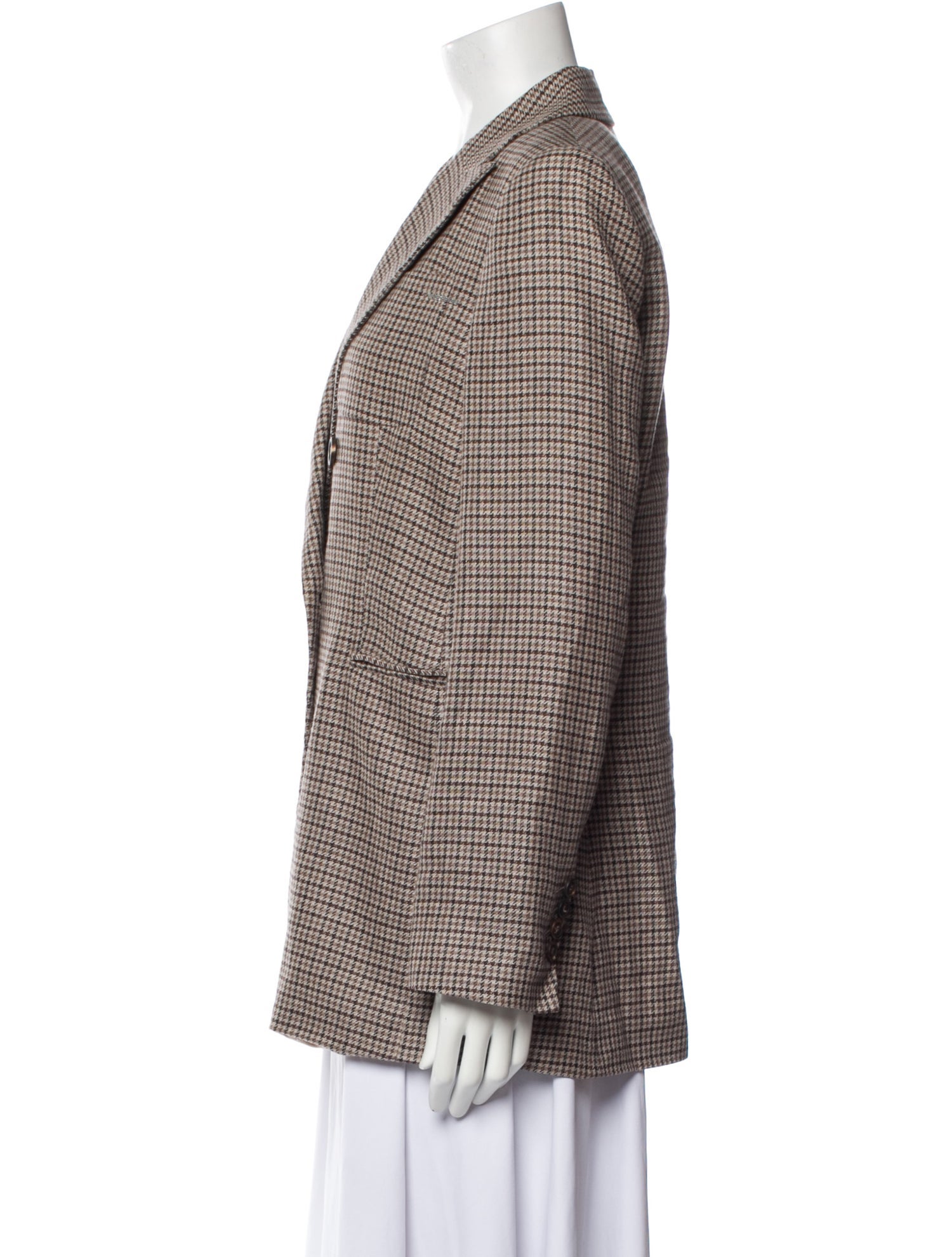 Brunello Cucinelli Linen Plaid Print Blazer