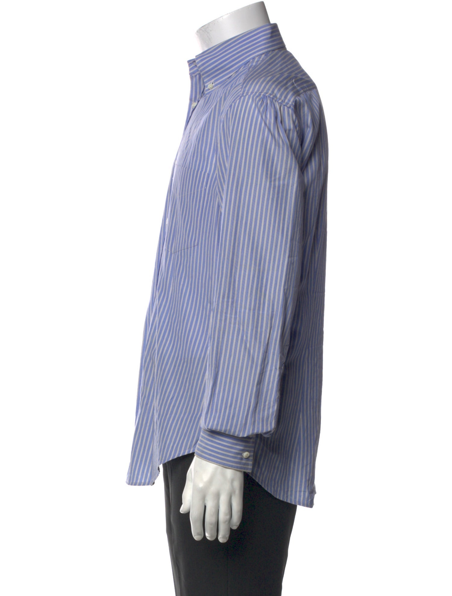 Brunello Cucinelli Striped Long Sleeve Dress Shirt