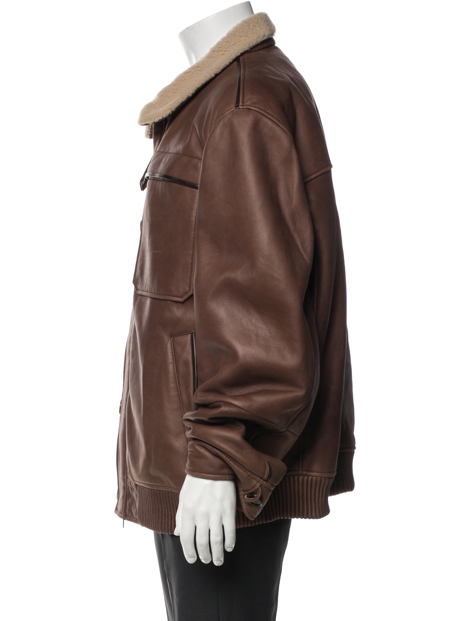 Brunello Cucinelli Leather Utility Jacket