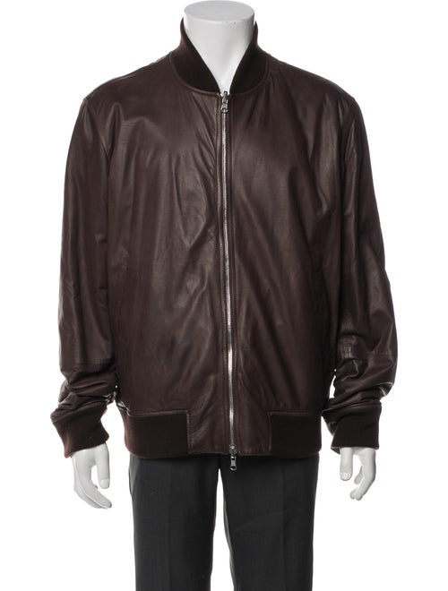 Brunello Cucinelli Leather Bomber Jacket
