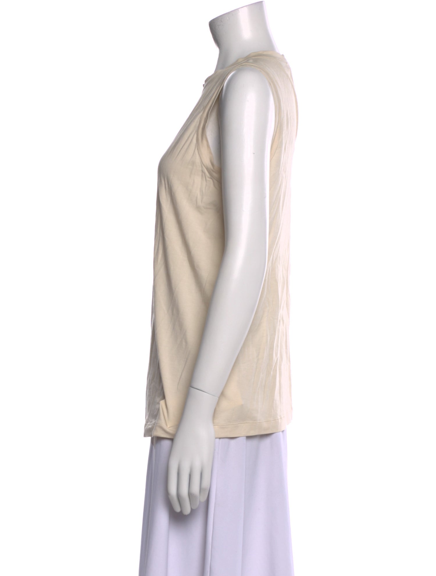 Brunello Cucinelli Crew Neck Sleeveless Top